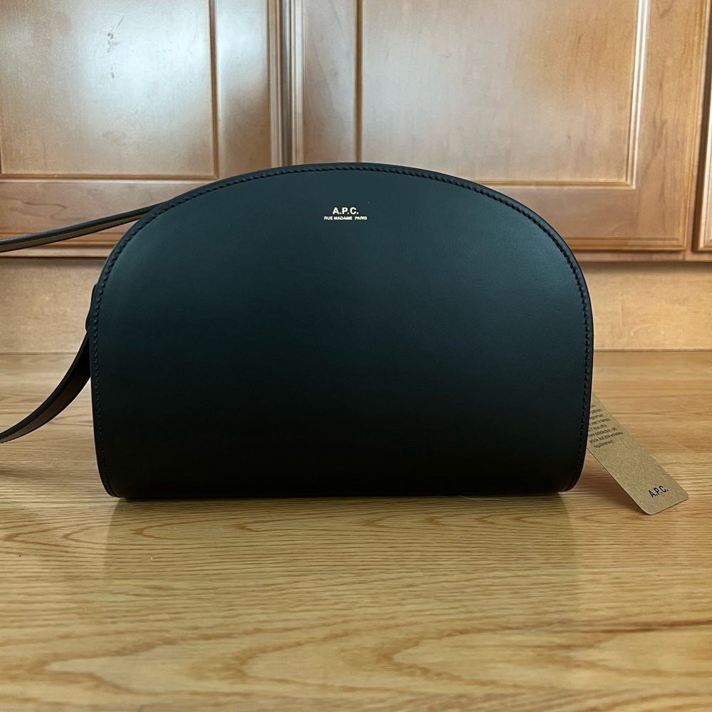 A.P.C. Demi-Lune Shoulder Bag, Black